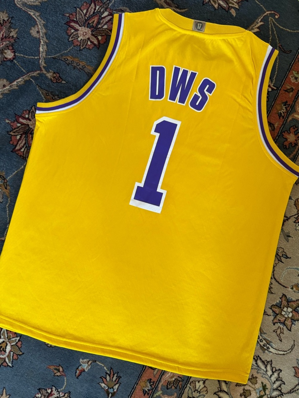 Los Angeles Lakers D'Angelo Russell Yellow & Purple NBA Jersey, Size L